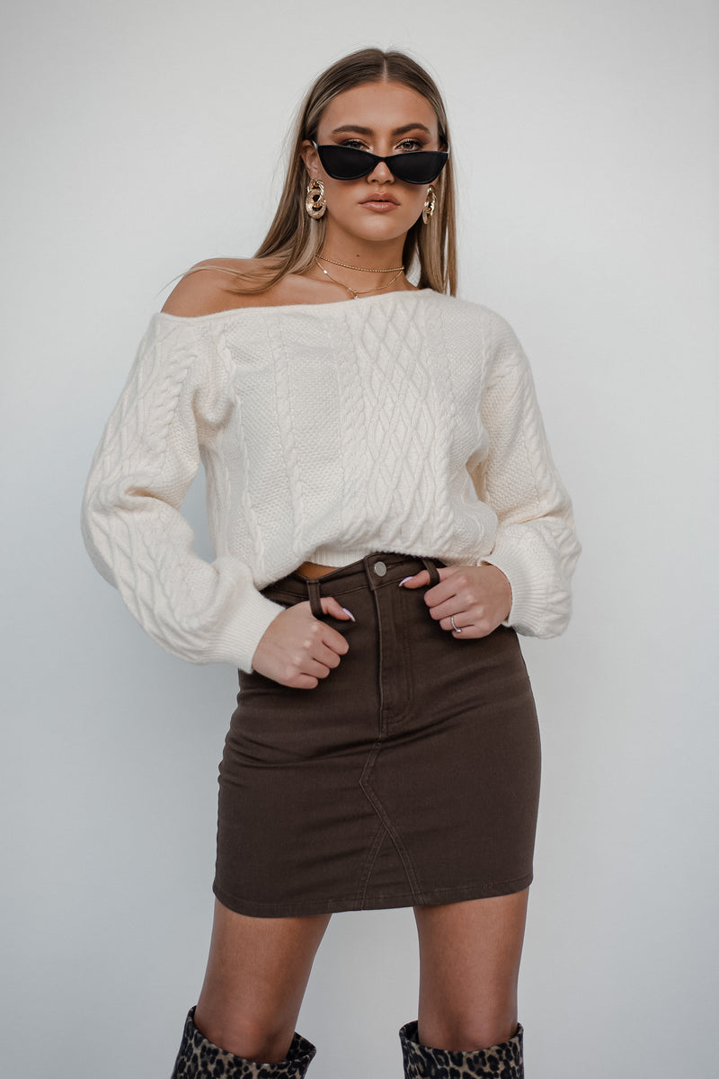 ELI SKIRT [BROWN]