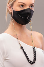 EVIL EYE MASK CHAIN [BLACK]